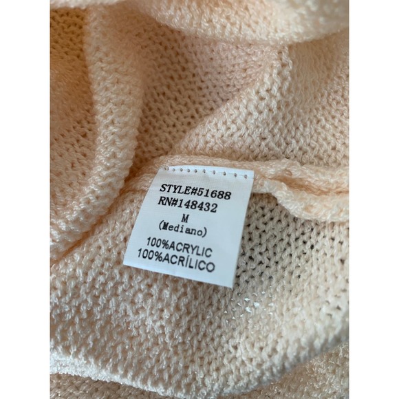 Cold Shoulder Sweater by BECOOL contemporary Creamsicle Color Long Sleeve Size M - Picture 10 of 10